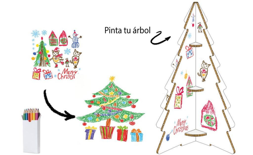 Árbol de Navidad en cartón